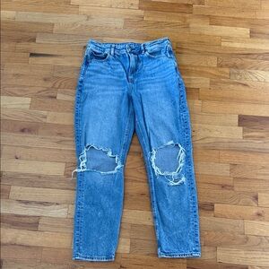 American Eagle Outfitters Light Blue Distressed Boyfriend Jeans